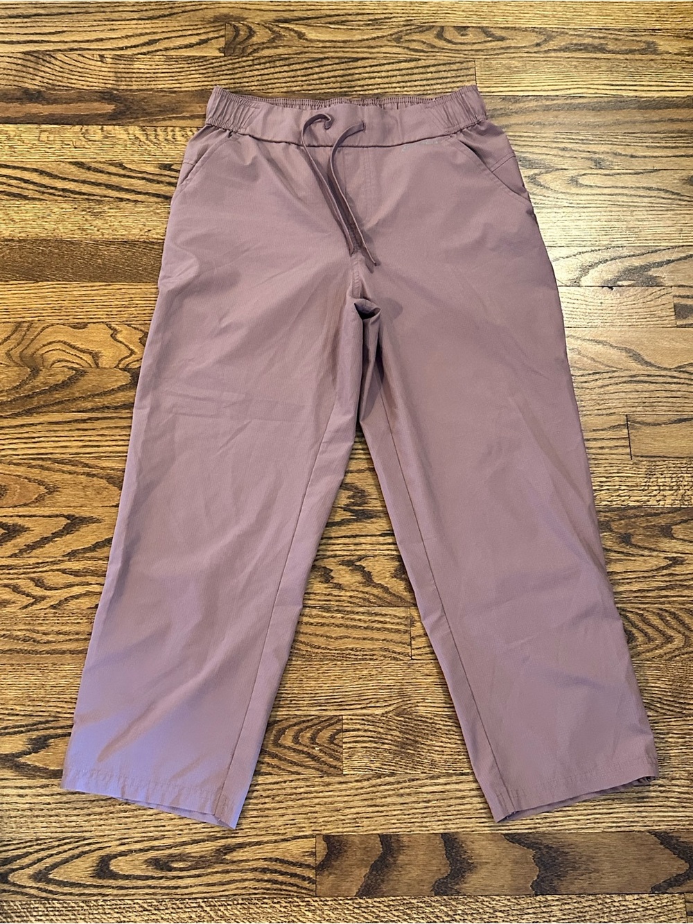 Eddie Bauer Mauve Pink Cropped Straight-Leg Pants